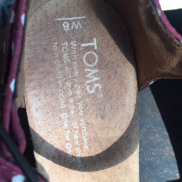 Toms Polka Dot Cork Wedges - Picture 4 of 5